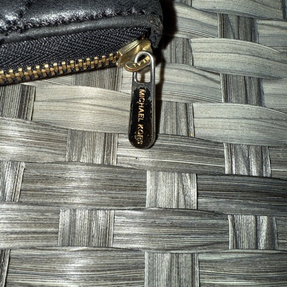 Michael Kors Quilted Black Leather Accordion Zip Wallet Organizer- Gold Accents - Picture 14 of 15